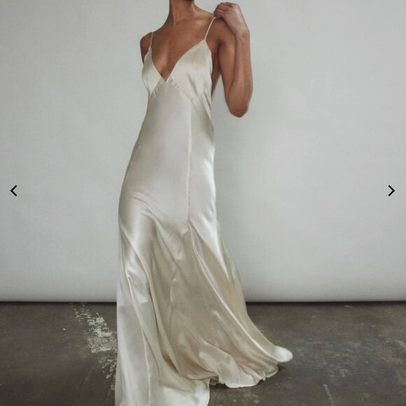 Simone Slip Dress - Ivory - Size M - PART OF SET - Picture 5 of 11